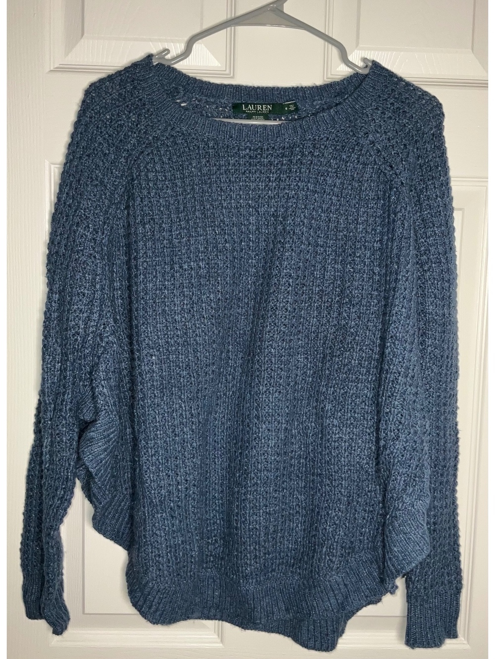 Lauren Ralph Lauren Blue Knit Sweater Medium